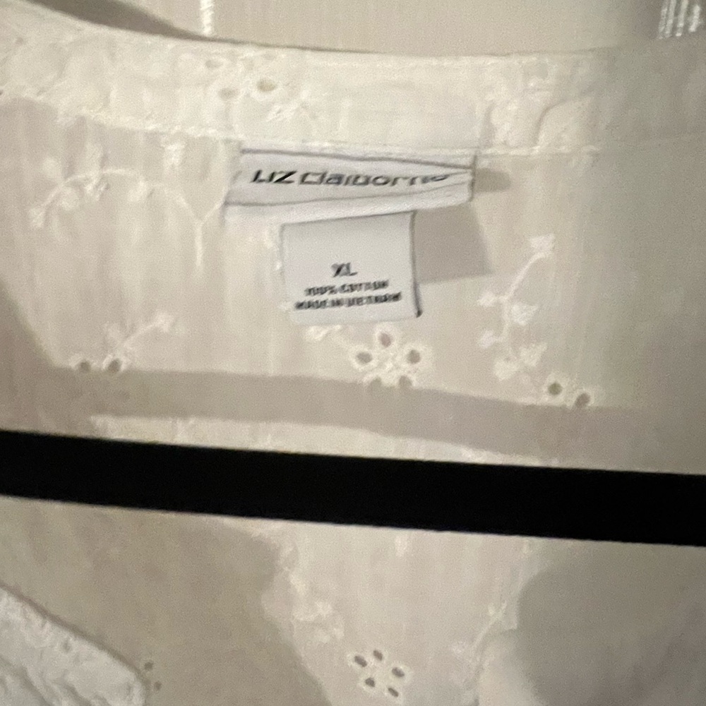 White eyelet shirt